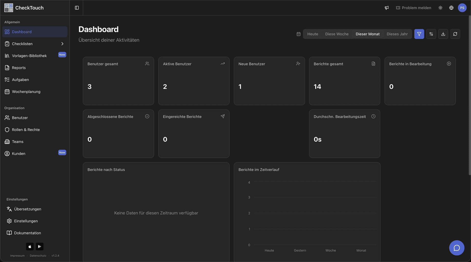 CheckTouch Dashboard